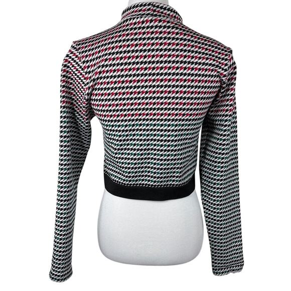 Fabletics Camryn Houndstooth Seamless Crop Top, Size XL - Picture 2 of 10